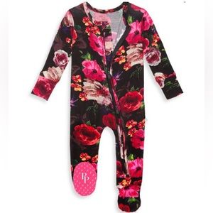 Baby's Posh Peanut x Alice & Olivia Midnight Rose Footie-2T